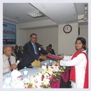 Governing body Chairman Mr. Mir Nasir Hossain handed over the MBBS curriculum to the newly admitted students